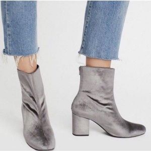 Free People Velvet Booties